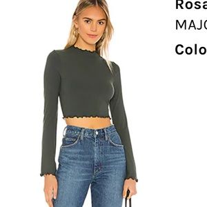 Majorelle green high neck crop top. Size XS